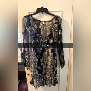 Floral Patterned Dress - Size XL